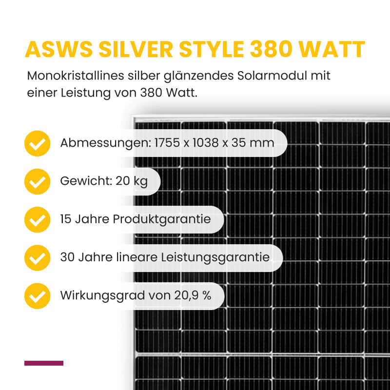 ASWS Silver Style 380 Watt mit Produkteigenschaften