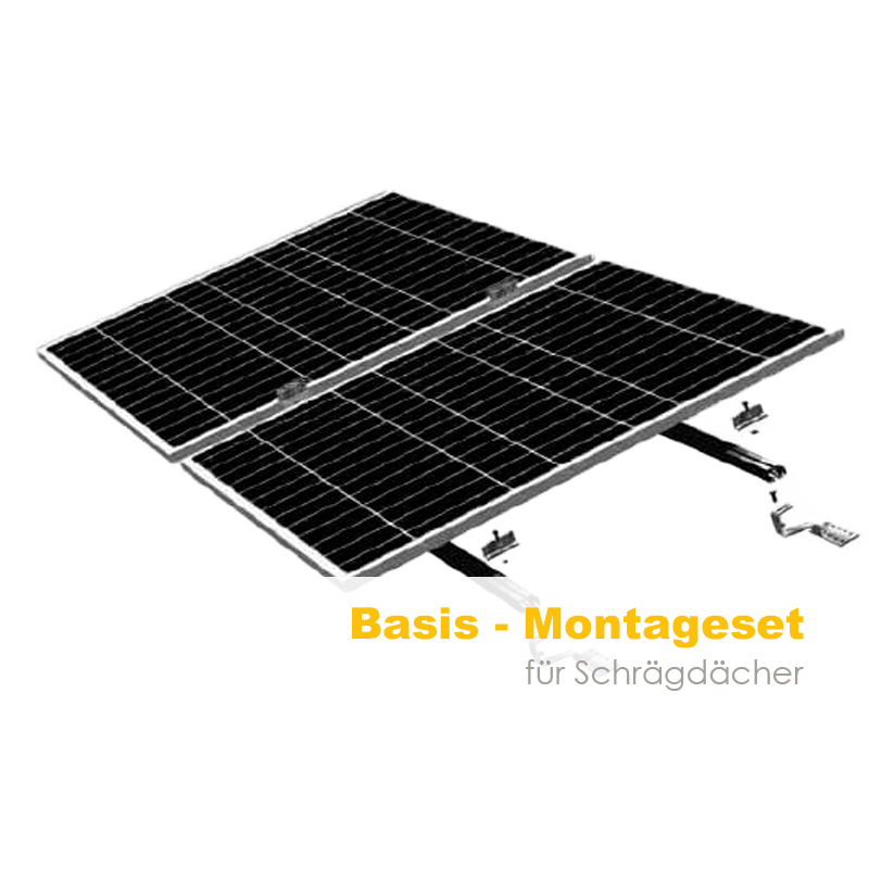 Montagekomponenten für Schrägdachmontage von Solarmodulen