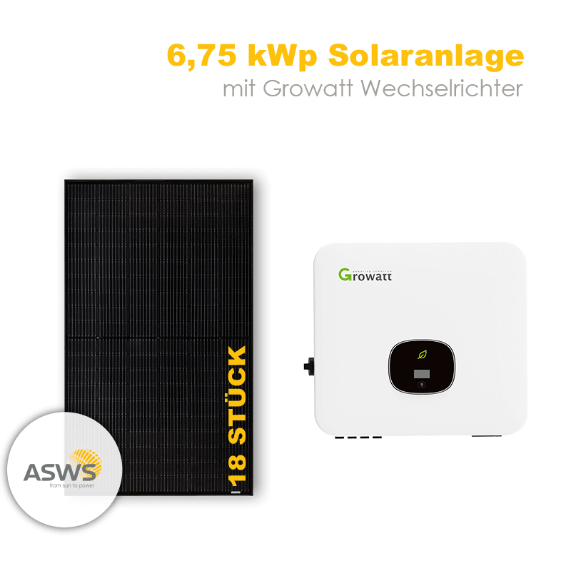 Solaranlage 6,75 kWp mit Growatt Wechselrichter