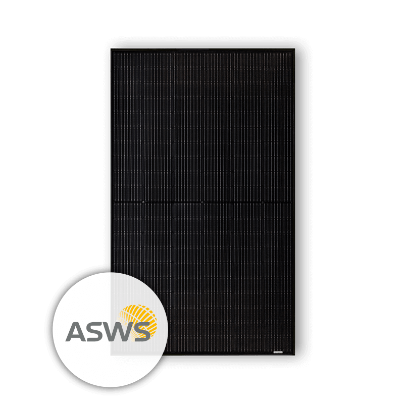 ASWS Solarmodul Black Style 375 Watt ASWS Solarmodul in Full Black