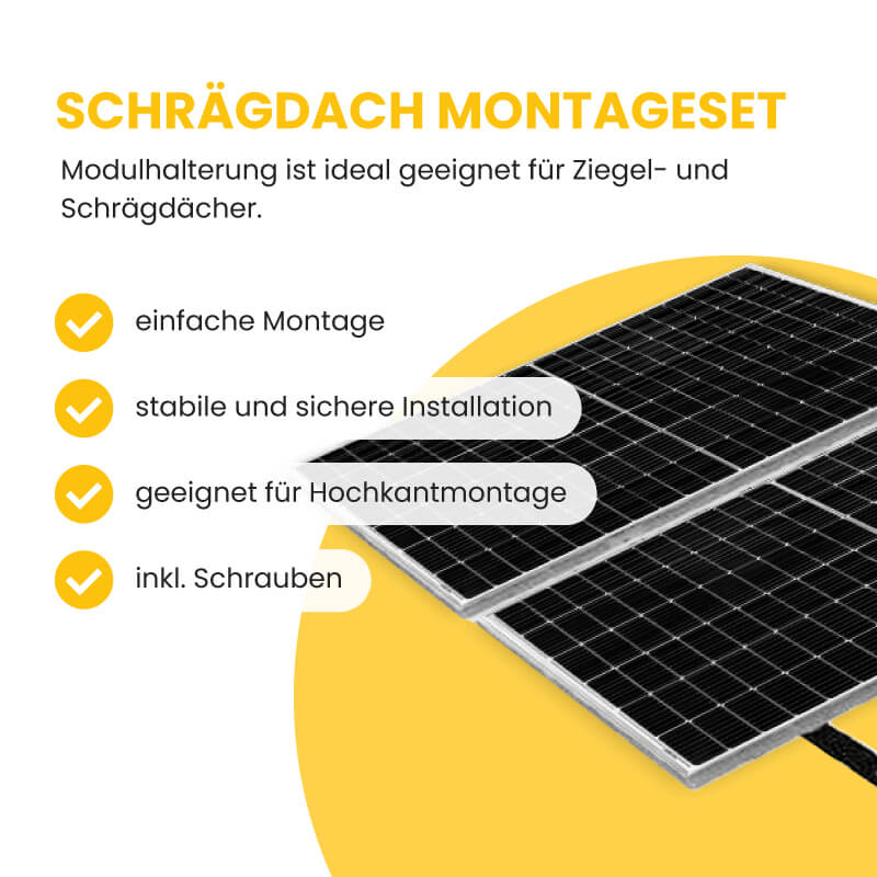 Schrägdach-Montageset mit Produkteigenschaften